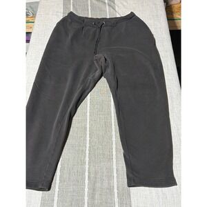 Russell Mens Black Drawstring Elastic Waist Relaxed Fit Jogger Sweatpants L